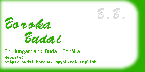 boroka budai business card